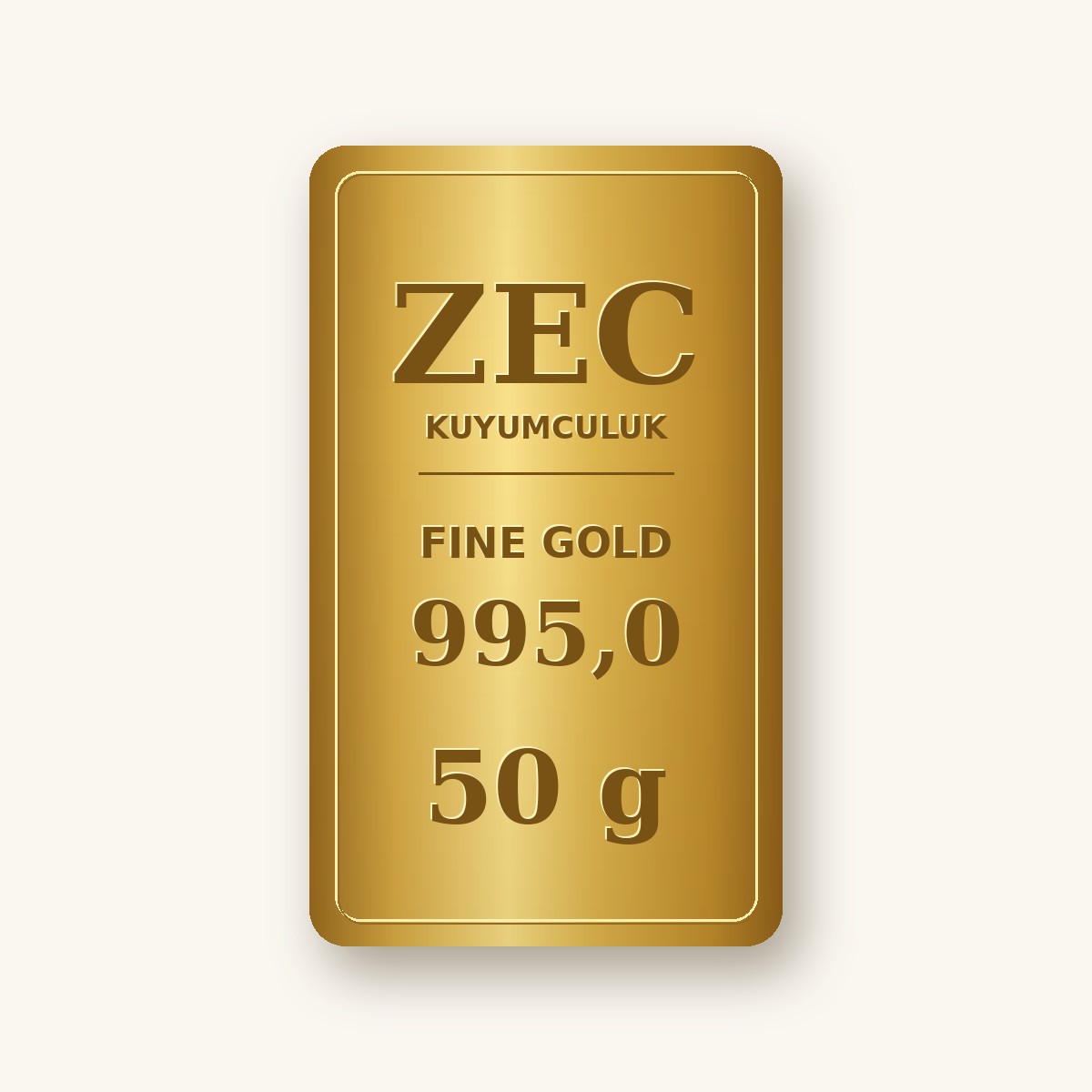 50 gram Külçe Altın - 995,0