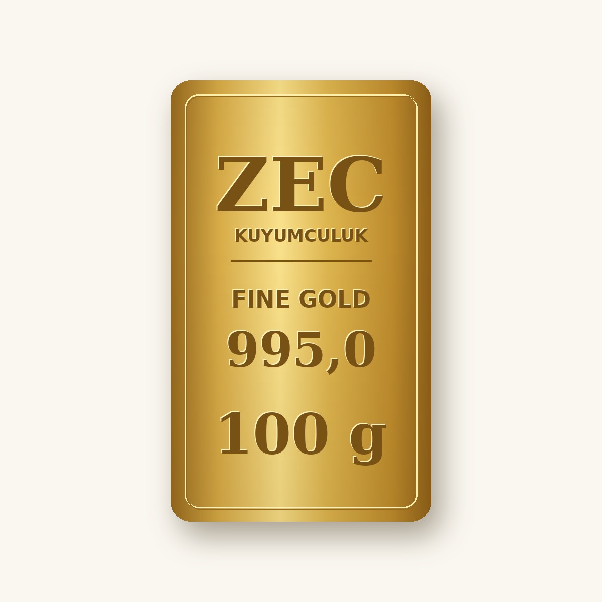 100 gram Külçe Altın - 995,0